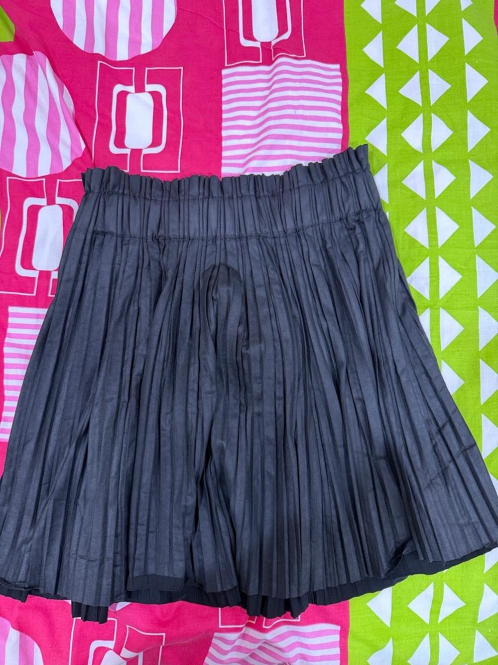 Black Pleated Mini Skirt